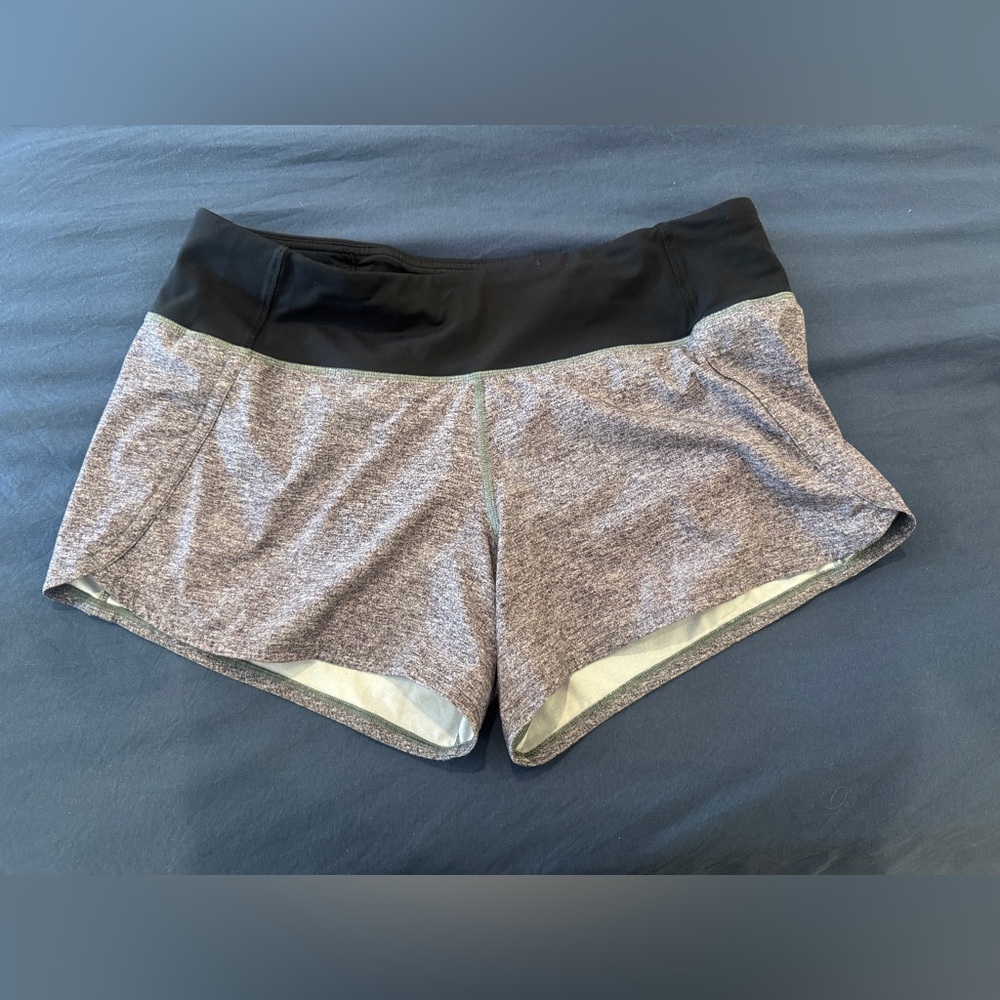 lululemon athletica Black and Gray Athletic Shorts